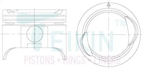 45127050 Поршни ремонт +0.50mm(к-кт на мотор) Suzuki G16A 8V TEIKIN підбір по vin на Brocar