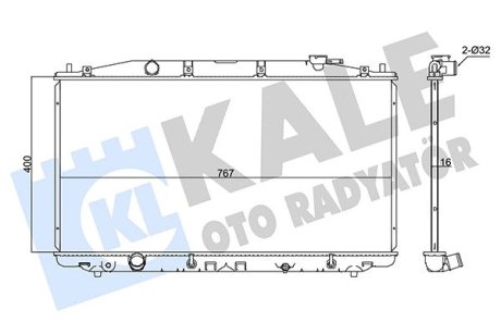 347595 Радиатор охлаждения Honda Accord VIII KALE OTO RADYATOR підбір по vin на Brocar