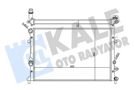 356945 Радиатор охлаждения Skoda Octavia II/VW Golf VI, Jetta IV KALE OTO RADYATOR подбор по vin на Brocar