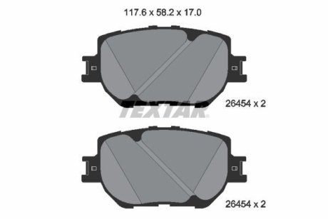 2645401 Гальмівні колодки LEXUS IS \'\'F \'\'13>> TEXTAR підбір по vin на Brocar