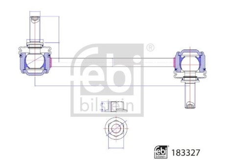 183327 Тяга стабілізатора ALFA ROMEO Giulia "F "15>> FEBI BILSTEIN подбор по vin на Brocar