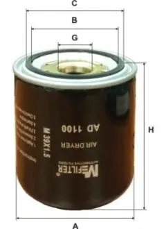 AD1100 Фільтр вологовідділювача M-FILTER підбір по vin на Brocar