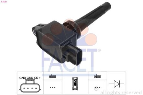 96527 Котушка системи запалювання FACET подбор по vin на Brocar