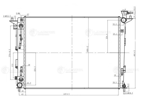 LRC081S5 Радиатор охлаждения Sportage III (10-)/iX35 (10-) 2.0i/2.4i AT (Словакия) (635*478*16) (LRc 081S5) Luzar LUZAR підбір по vin на Brocar