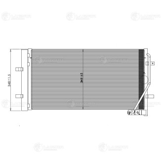 LRAC1880 Радіатор кондиціонеру Audi Q3 (11-) з ресивером МКПП/АКПП (LRAC 1880) Luzar LUZAR підбір по vin на Brocar