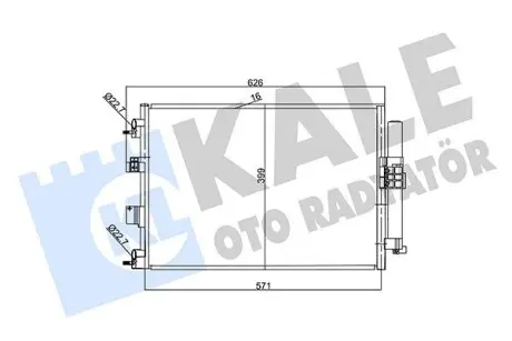 357380 Радиатор кондиционера Ford C-MAX II, Focus III KALE OTO RADYATOR подбор по vin на Brocar