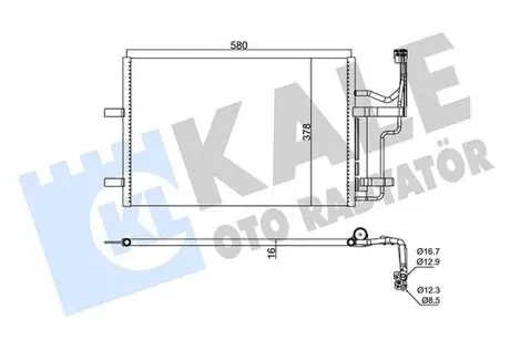 382530 Радиатор кондиционера Mazda 3 (03-09) KALE OTO RADYATOR підбір по vin на Brocar