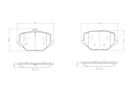 P50170 Колодки гальмівні дискові (комплект 4 шт) BREMBO підбір по vin на Brocar