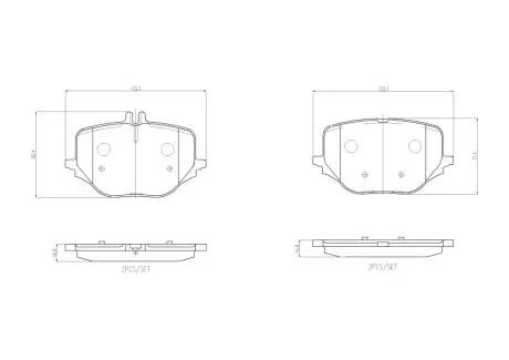P50170 Колодки гальмівні дискові (комплект 4 шт) BREMBO підбір по vin на Brocar