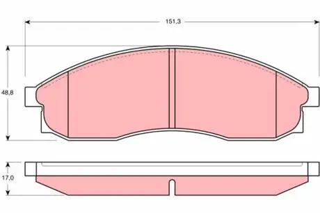 GDB3107 Гальмівні колодки, дискові TRW підбір по vin на Brocar