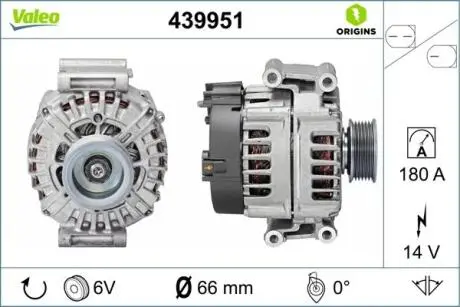 439951 Генератор VALEO подбор по vin на Brocar