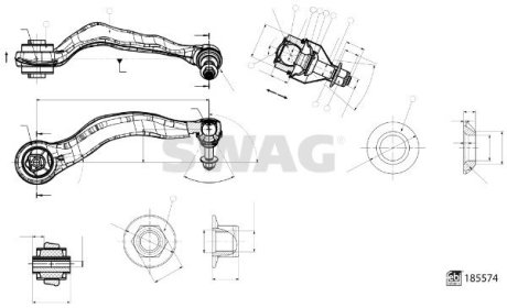 33109981 Важіль підвіски (Swag) SWAG подбор по vin на Brocar