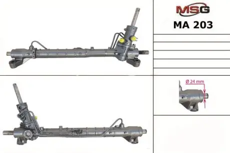 MA203 Рульова рейка з ГПК нова Mazda 5 05-10, Mazda 3 03-09 MSG підбір по vin на Brocar