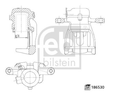 186530 Супорт гальмівний FEBI BILSTEIN подбор по vin на Brocar