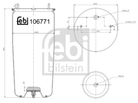 106771 Подушка амортизуюча FEBI BILSTEIN підбір по vin на Brocar