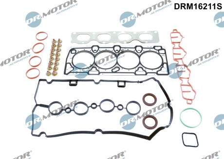 DRM16211S Комплект прокладок двигуна 28 елементiв DR.MOTOR підбір по vin на Brocar