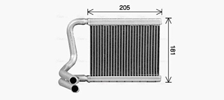 HY6594 Теплообмінник, Система опалення салону AVA COOLING подбор по vin на Brocar