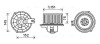 KA8234 Вентилятор обігрівача салону Kia Rio (05-10) (KA8234) AVA AVA COOLING підбір по vin на Brocar