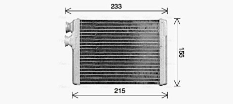 PE6429 Радіатор обігрівача салону Peugeot 308 (14-) (PE6429) AVA AVA COOLING підбір по vin на Brocar