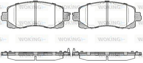 P1641304 Колодки гальмівні WOKING подбор по vin на Brocar