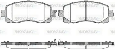 P1641304 Колодки гальмівні WOKING підбір по vin на Brocar