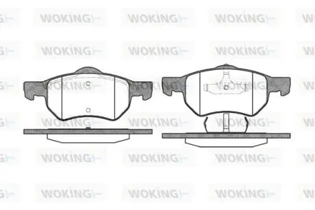 P982300 Колодки гальмівні WOKING підбір по vin на Brocar
