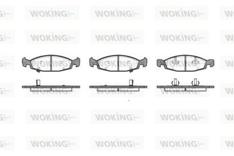 P636302 Колодки тормозные WOKING підбір по vin на Brocar