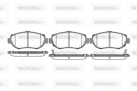 P556302 Колодки гальмівні WOKING підбір по vin на Brocar