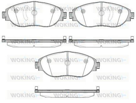 P1570300 Колодки гальмівні WOKING підбір по vin на Brocar