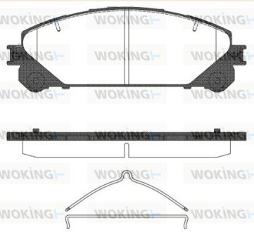 P1212300 Колодки тормозные WOKING подбор по vin на Brocar