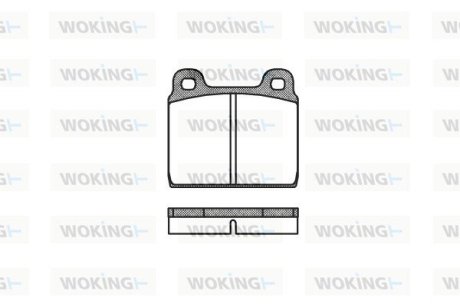 P102300 Колодки гальмівні WOKING підбір по vin на Brocar