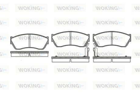 P047322 Колодки гальмівні WOKING підбір по vin на Brocar