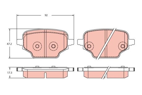 GDB2410 Гальмівні колодки TRW підбір по vin на Brocar