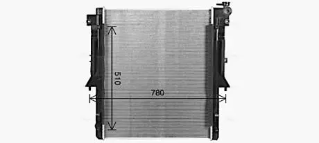 MT2281 Радіатор охолодження двигуна Mitsubishi L200(15-) 2,4d 2,2d MT (MT2281) AVA AVA COOLING підбір по vin на Brocar