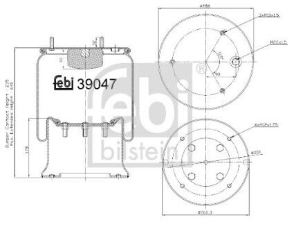 39047 Подушка амортизуюча FEBI BILSTEIN подбор по vin на Brocar