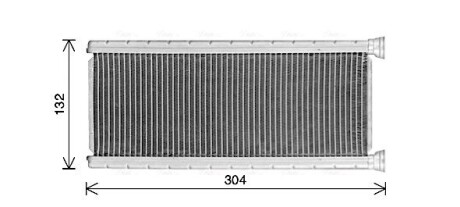 CN6339 Радиатор отопителя салона PSA Jumpy Expert 16>, C4 Picasso 13>, 5008 16> AVA COOLING подбор по vin на Brocar