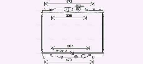 MZ2291 Радиатор охлаждения двигателя Mazda CX-3 (18-) 2,0i (MZ2291) AVA AVA COOLING підбір по vin на Brocar