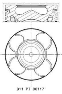 011PI00117000 Поршень FIAT/OPEL 69.6 199B1/A13DTE/A13DTR/A13FD/Z13DTE (вир-во MAHLE) MAHLE / KNECHT подбор по vin на Brocar