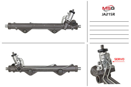 JA215R Рульова рейка з ГПК відновлена Jaguar XF 08-15, Jaguar F-Type 13-, Jaguar S-Type 99-07 MSG підбір по vin на Brocar