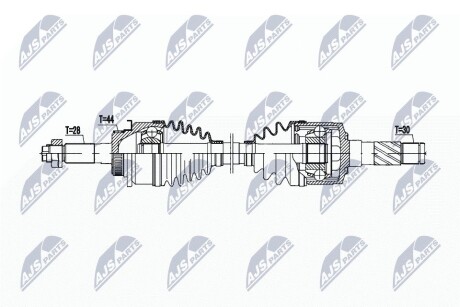 NPWMZ090 Приводной вал mazda bt-50 2.5mzr-cd 4wd 06-15/ ford ranger 4wd 2.5tdci,npw-mz-090 NTY підбір по vin на Brocar