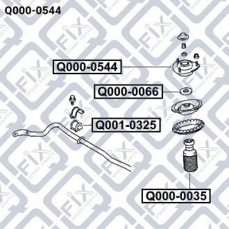 Q0000544 Опора амортизатора Q-FIX подбор по vin на Brocar