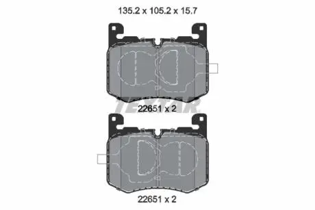 2265101 Гальмівні колодки JAGUAR F-Pace SVR &quot;F &quot;18&gt;&gt; TEXTAR підбір по vin на Brocar