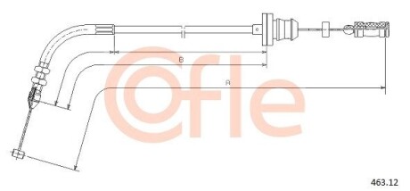 46312 Трос акселератора COFLE подбор по vin на Brocar