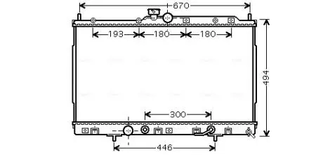 MT2185 Радиатор охлаждения двигателя Mitsubishi Outlander (02-07) 2,4i AT (MT2185) AVA AVA COOLING подбор по vin на Brocar