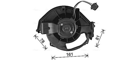 AI8452 Вентилятор обігрівача салону Audi A6 (C6) (04-) (AI8452) AVA AVA COOLING підбір по vin на Brocar