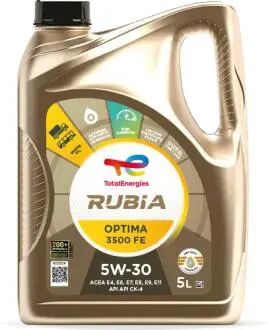 228208 Олива моторна Total RUBIA OPTIMA 3500 FE 5W-30 5л TOTAL подбор по vin на Brocar