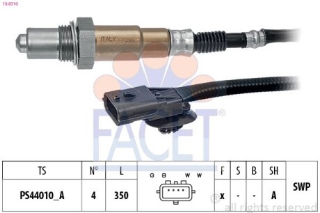 108310 Датчик кислорода Megane III (08-16)/Scenic III (09-16) 1.2 Tce/1.4 Tce/2.0 Tce (FACET подбор по vin на Brocar