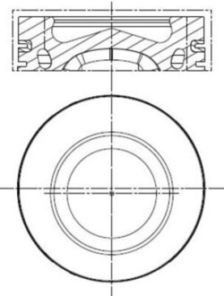 028PI00140001 Поршень з кільцями VAG 79.75 1.6TDI 12- (вир-во MAHLE) MAHLE / KNECHT подбор по vin на Brocar