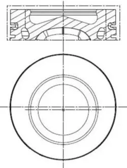 028PI00140001 Поршень з кільцями VAG 79.75 1.6TDI 12- (вир-во MAHLE) MAHLE / KNECHT підбір по vin на Brocar