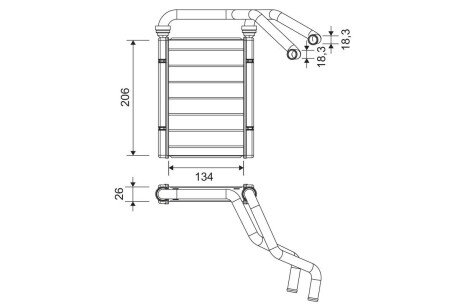 811594 Радіатор пічки VALEO підбір по vin на Brocar